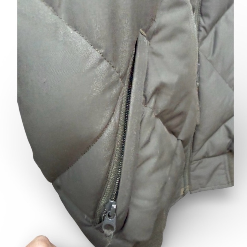 Vintage Gander Mountain Olive Down Quilted Bomber Jacket - Picture 4 of 9